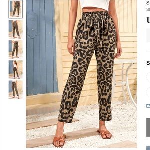Belted Leopard Pants